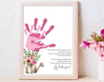 Handprint Craft for Kids | Handprint Art | Keepsake Birthday Gift | Gift for Mom, Dad, Grandma, Grandpa | Growing like a Flower