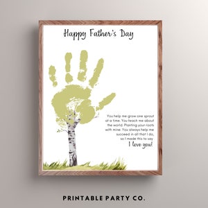 Artisanat d'art empreinte de main pour la fête des pères | Cadeau des enfants | Activités pour la fête des pères | Cadeau DIY | Empreinte de main souvenir | Cadeau pour papa, grand-père, beau-père