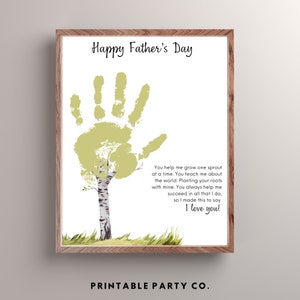 Arte de huellas de manos del abuelo / Artesanía de arte de huellas de manos del Día del Padre / Regalo de nietos / Regalo de bricolaje para el abuelo / Huella de manos de recuerdo / Abuelo