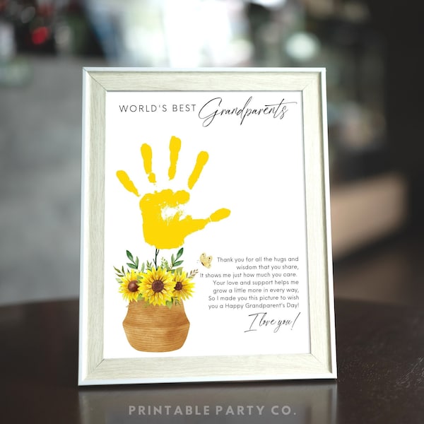 Handprint Craft for Grandparents Day | Gift for Grandparents from Grandkids | Classroom Activity  | Toddler Craft | Handprint Art