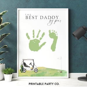 Best Daddy By Par Sign | Father’s Day Handprint Art Gift for Daddy | Gift from Kids | DIY Keepsake | Birthday | Christmas Present