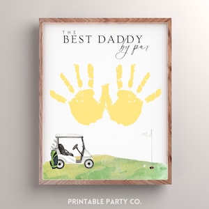 Father’s Day Handprint Art Gift for Daddy | Best Daddy By Par Sign Gift from Kids | DIY Keepsake Birthday Christmas Present