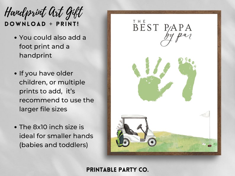 Vatertag Handabdruck Kunst Geschenk für Papa Best Papa By Par Zeichen