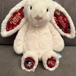 College Bunny - Cream - Made with Official Florida State University Fabric - READY-TO-SHIP