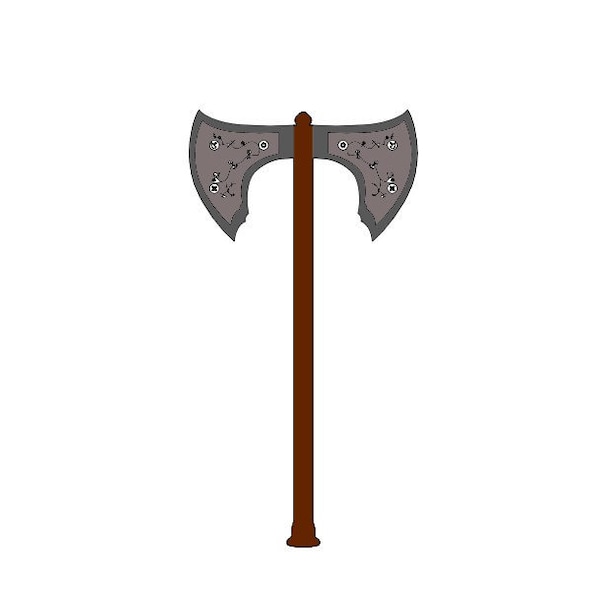 Double Blade Axe DXF, SVG, PDF File