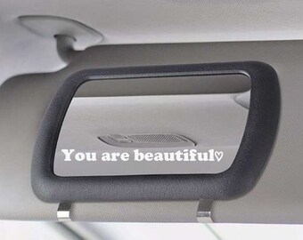 sei bella / you are beautiful / rear view mirror / rear view mirror sticker / positivity