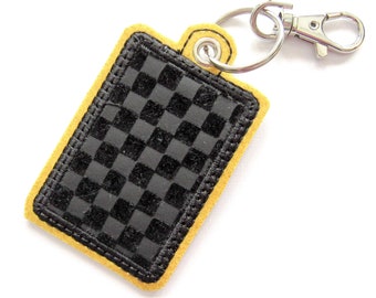 Velvet Checkered Sensory Keychain, Fidget Toy, Autism, ADHD