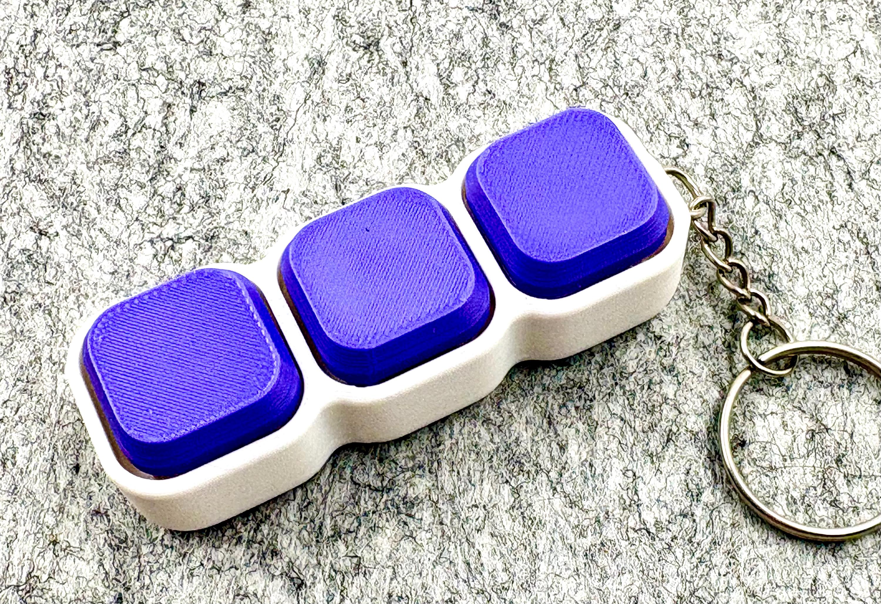 3-key Fidget Clicker Keychain, Customizable Clicky or Thocky Sound ...