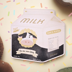 You are legendairy!, Milk Carton Greeting Card, Cheerful Die Cut Card for Milestone Celebrations