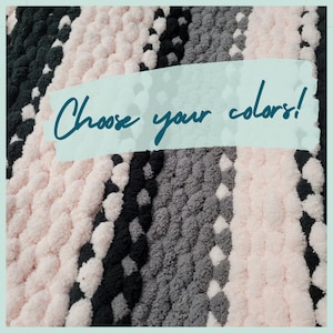 CUSTOM: Hand-Knit Chunky Blanket | Choose your colors!
