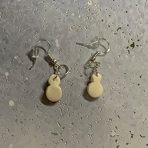 Dangling Snowman Earrings || Sparkling Snow Dangling Earrings