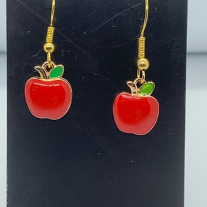 Red Apple Earrings || Teacher Appreciation