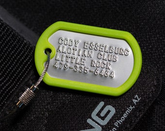 Golf bag tag, personalized golf bag tags, golf bag name tags, gift for golfers, golf gift for men - tough golf bag ID tags that look awesome