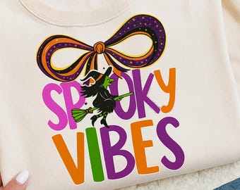 Colorful Coquette Spooky Season png, Coquette Halloween Bow png, Spooky Vibes png, Cute Halloween png, Spooky Halloween png, Boo Ghost png