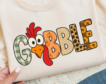 Thanksgiving Gobble png, Funny Turkey Face png, Thanksgiving Turkey Day png, Cute Turkey png, Women Thanksgiving png, Gobble Turkey Shirt