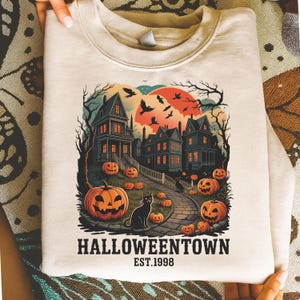Halloweentown Est 1998 png, Vintage Halloweentown University png, Retro Halloween Fall png, Trendy Halloween png, Pumpkin Halloweentown png