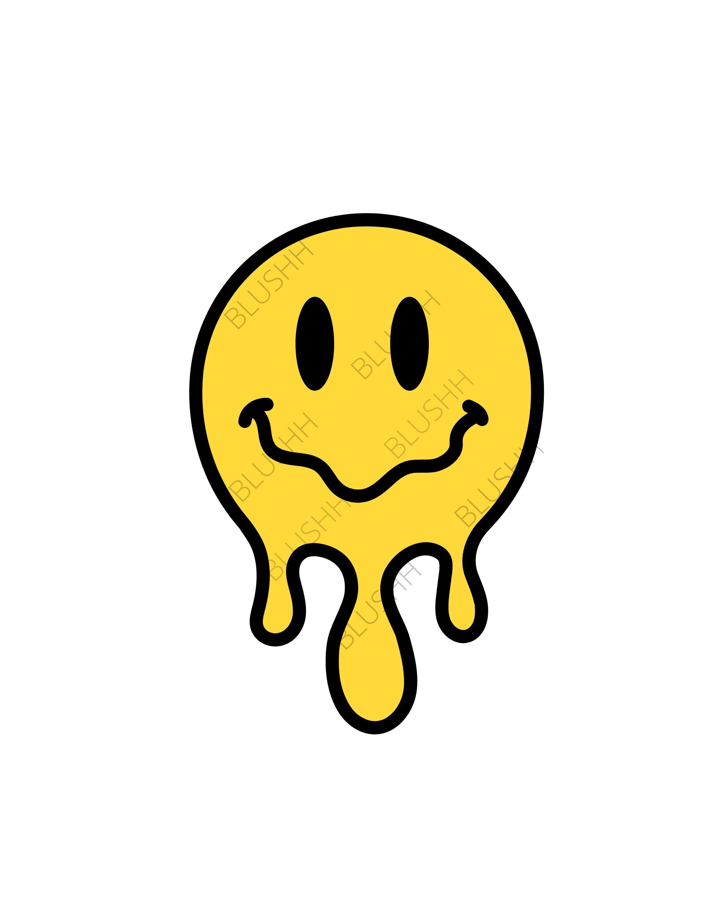 Melted Smiley Svg Dripping Smiley Face Png Drip Smile Face Vector | My ...