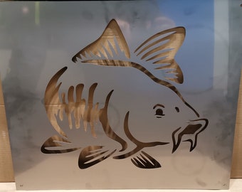 Carp dxf & svg file, cnc plasma cut file