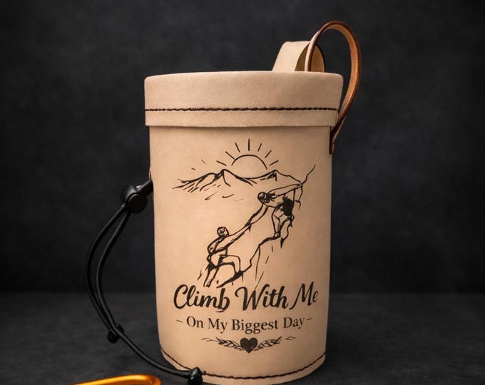 Custom Engraved Rock Climbing Chalk Bag