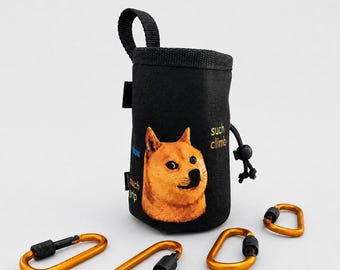 Doge Chalk Bag, Funny Meme Climbing Chalk Bag, Shiba Inu Chalk Bag, Doge Meme Bouldering Bag