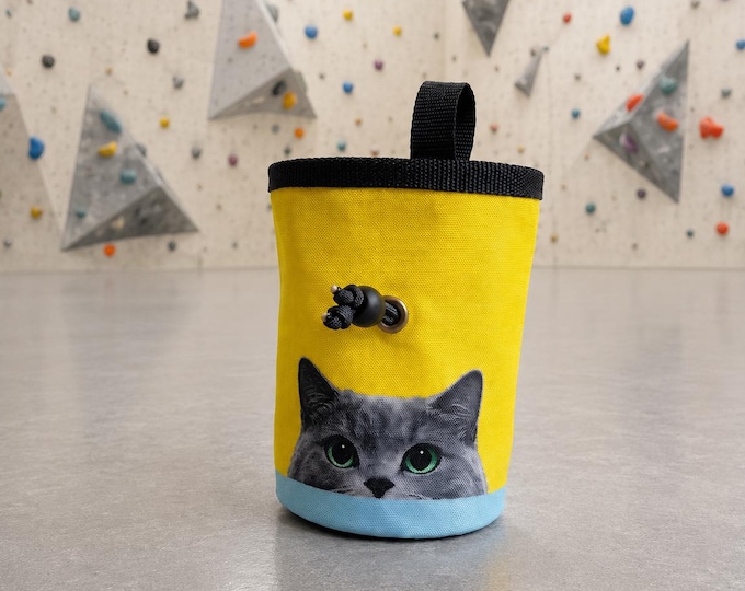 Cat Face Climbing Chalk Bag