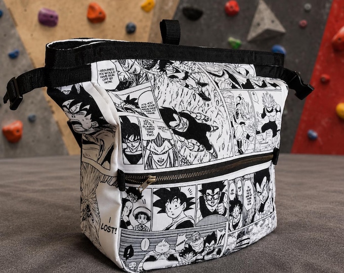 Dragon Ball Inspired Chalk Bucket | Anime Climbing Chalk Bag | Manga Bouldering Bucket