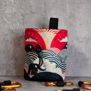 Rising Sun & Elephants Chalk Bag – Power, Peace, and Flow