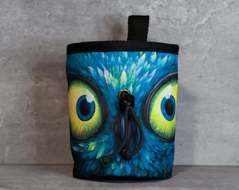 Big Owl Eyes Chalk Bag  | Fierce Forest Watcher for Bouldering Legends
