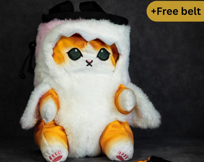 Kawaii Shark Cat Chalk Bag – Fierce but Fluffy!