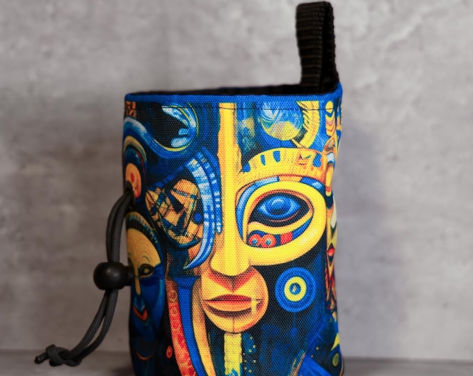 Tribal Spirit Chalk Bag  | Abstract Warrior Mask Climbing Bag