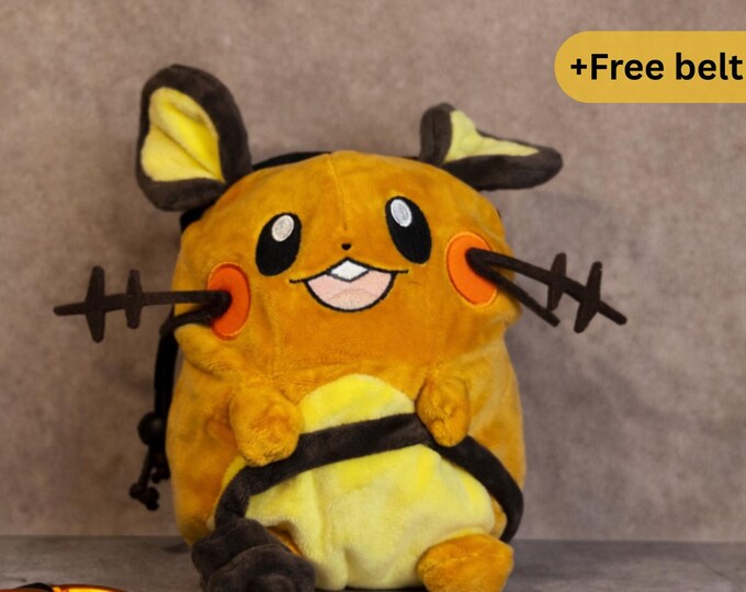 Dedenne Pokémon Plush Chalk Bag,  Electric-Type Climbing Gear