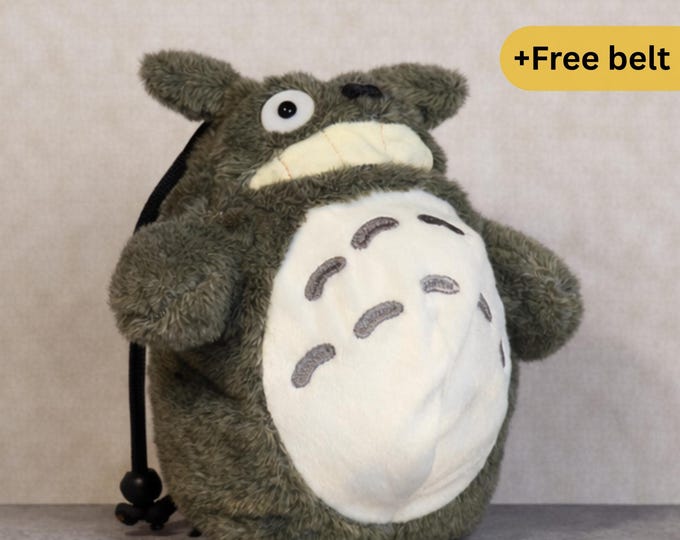 Totoro Chalk Bag | Studio Ghibli Plush Climbing Bag | Soft Forest Spirit Gear for Bouldering