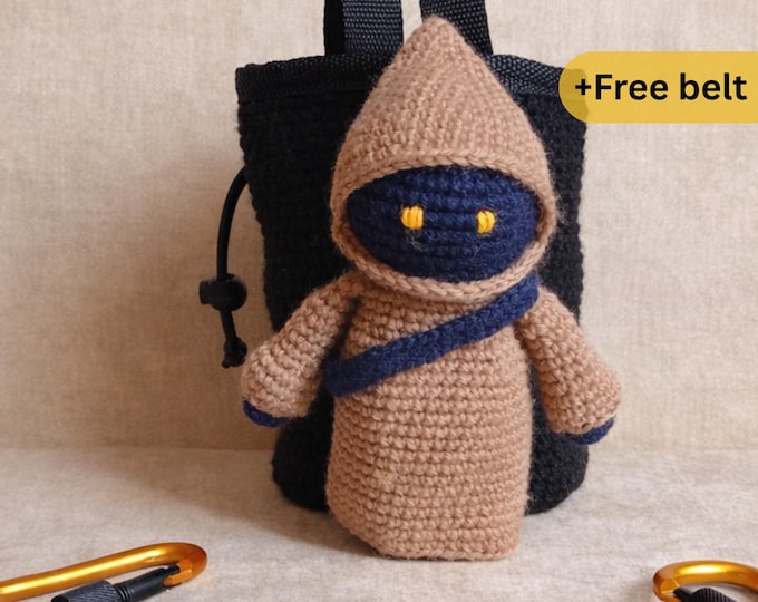 Crochet Jawa Chalk Bag, Star Wars Climbing Gift