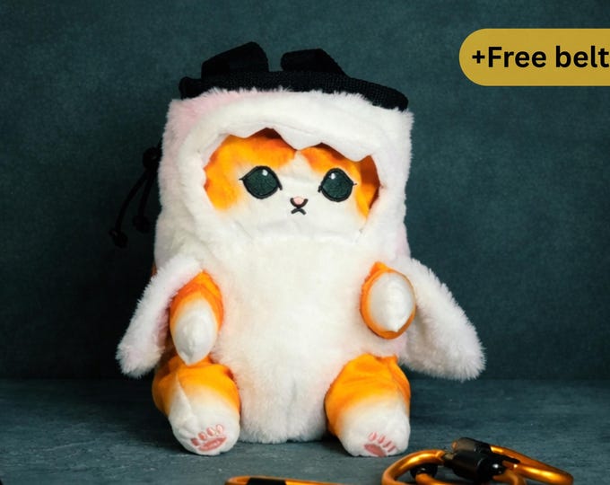 Plush chalk bag "Shark Cat"