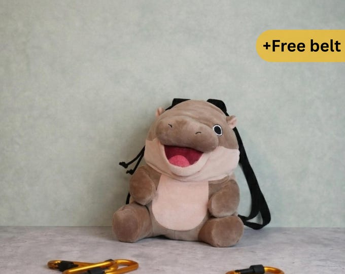 Plush Hippo Chalk Bag