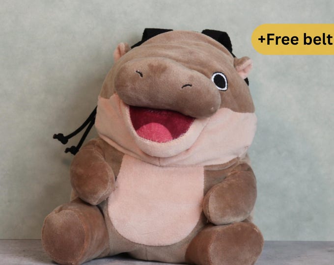 Plush Hippo Chalk Bag