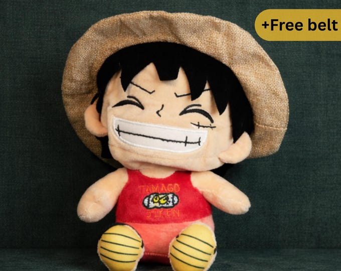 Luffy Plush Chalk Bag | One Piece-Inspired Climbing Gear | Funny Anime Bouldering Gift
