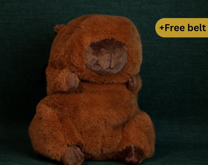 Minimalist Capybara Chalk Bag | Plush Rock Climbing Bag