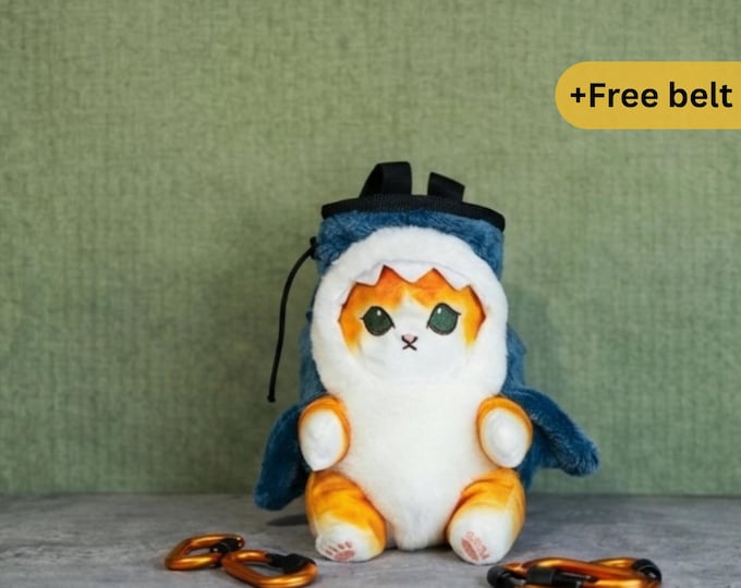 Plush chalk bag "Shark Kitty"