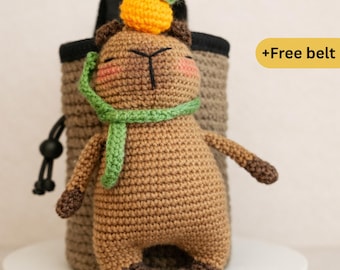 Crochet Capybara Chalk Bag