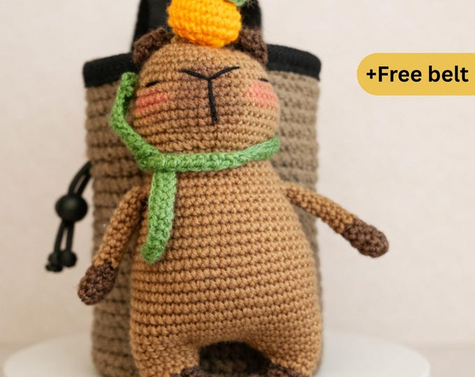 Crochet Capybara Chalk Bag