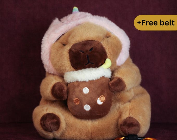 Capybara Boba Tea Chalk Bag – Cozy Climber Edition