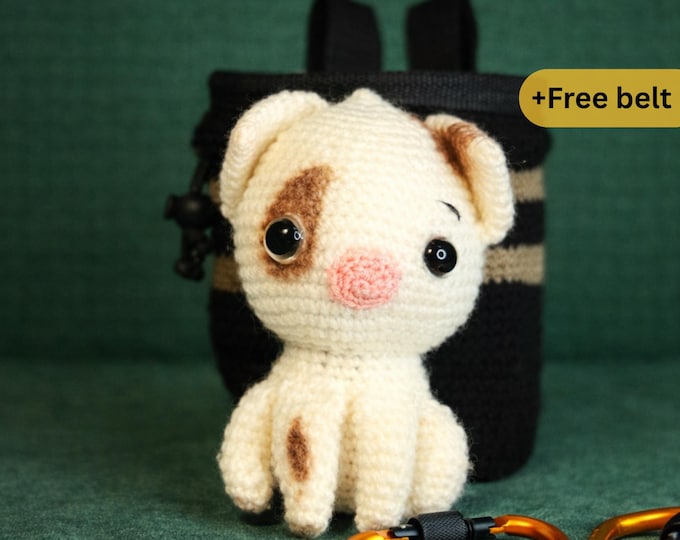 Pua Chalk Bag from Moana | Handmade Crochet Piglet Climbing Bag | Disney-Inspired Gift for Climbers
