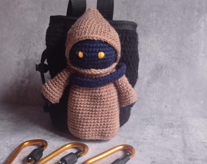 Crochet Jawa Chalk Bag, Star Wars Climbing Gift