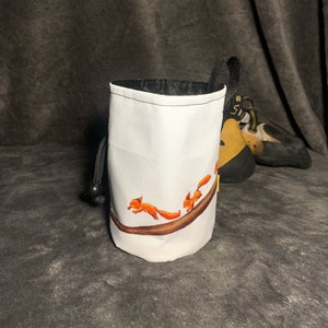 Handmade climber's chalk bucket. #outdoors #climbing  Climbing chalk bag  pattern, Chalk bags, Climbing chalk bag