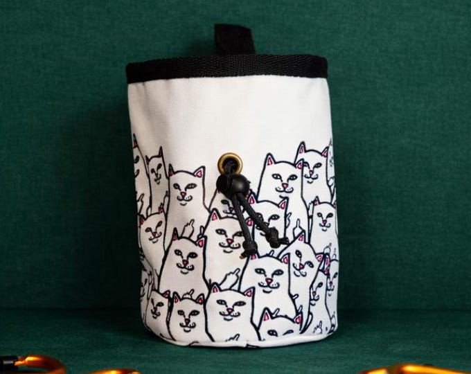 Smiley Cat Chalk Bag, Climbing Cats Chaos