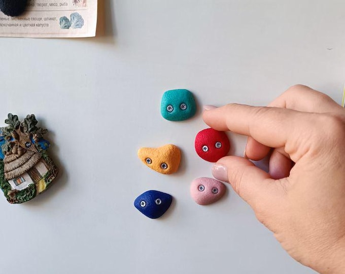 Climbing Hold Magnets, Handmade Polymer Clay Fridge Magnets