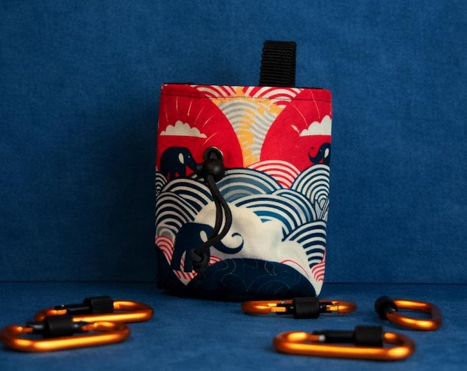 Rising Sun & Elephants Chalk Bag – Power, Peace, and Flow
