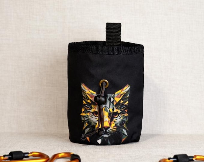 Geometric Wildcat Chalk Bag — Precision Meets Power