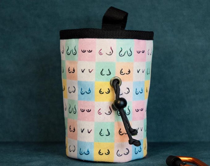 Chalk Bag "Boob Power" – Colorful Climbing Gear for Bold Bouldering